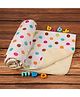 Baby Moo Polka Dot Theme Fur Blanket - White