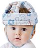 Baby Moo Cushioned Safety Helmet Animal Print - Blue 