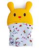 Baby Moo Bunny Teething Mitten - Yellow White