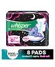 Whisper Bindazzz Nights Koala Soft Sanitary Napkins XXXL+ - Pack 8 