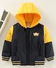 Babyhug Full Sleeve Color Block Hoodie  - Yellow