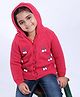 Babyhug Full Sleeves Hooded Sweater - Red