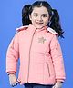 Babyhug Full Sleeves Quilted Hooded Jacket Star Patch - Pink