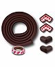 KidDough 2 Meters Safety Strip and 4 Corner Guards Combo Pack - Brown 