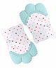 KidDough  Baby Teething Mitten Polka Dot Print Pack of 2 - Sea Green 