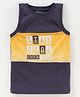Eteenz Sleeveless Tee Stay Cool Print - Navy Blue