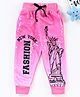 Eteenz Full Length Lounge Pant New York Fashion Print - Pink
