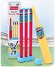 Babyhug Cricket Set - Yellow & Red with Bat, Stump, Bails, Ball & Holder | Cricket Kit for Boys and Girls | Indoor Outdoor Play | Birthday Gift |BIS Certified |