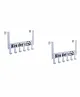 Syga Over The Door 6 Hooks Hanger Pack of 2 - White