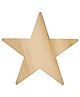 Fiddlys Unfinished Wood Stars for Crafts Pack of 50 - Brown