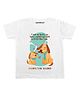 KNITROOT Half Sleeves I Love You Daddy Print Tee - White