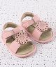 Babyoye Sandals Style Booties Floral Appliques - Pink