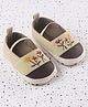 Babyoye Booties Floral Embroidery - Beige