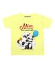 KNITROOT Half Sleeves Mom Print Tee - Yellow