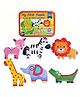 Baybee Wooden Animals Jigsaw Puzzle Multicolor - 6 Pieces