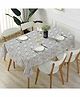 Elementary Printed Stripes 100% Cotton 4 to 6 Seater Tablecloth - Black and White 