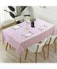 Elementary Printed Stripes 100% Cotton 4 Seater Tablecloth - Pink