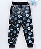 Eteenz Full Length Pajama Multi Print - Black
