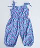 Woonie Sleeveless Heart Print Jumpsuit - Blue