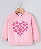 Babyhug Full Sleeves 100% Organic Pullover Sweater Heart Print - Pink