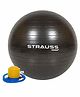 Strauss Anti Burst Gym Ball With Foot Pump - Black