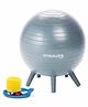 Strauss Anti-Burst Rubber Gym Ball Stability Legs with Free Foot Pump | Round Shape Swiss Ball for Exercise, Workout, Yoga, Pregnancy, Birthing, Balance & Stability, 55 cm, (Grey)