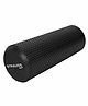 Strauss Yoga Foam Roller | Deep Tissue Massage Roller for Knee Exercise, Muscles Recovery & Physiotherapy | Home Gym Fitness Equipment for Full Body Relaxation and Flexibility | 45cm,(Black)