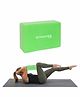 Strauss High Density EVA Foam Yoga Block|Non-Slip Workout Brick For Improving Poses, Balances Flexibility & Support Strength Training Exercises|Yoga Brick To Support and Deepen Yoga Poses,(Green/Grey)