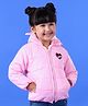 Babyhug Full Sleeves Hooded Padded Heart Patch - Pink