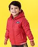 Babyhug Sleeveless Quilted Jacket with Badge - Red