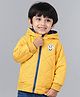 Babyhug Full Sleeve Reversible Jacket Panda Print - Yellow