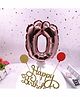 Amfin 0 Number Foil Balloon Cake Topper - Rose Gold