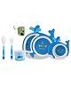 FunBlast Bamboo Fibre Whale Theme Dining Set of 5- Multicolor