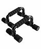 Strauss Moto Push-Up Bar, Pair |Non-Slip, Sturdy Exercise Equipment for Home or Gym Workout |Ideal for Upper Body Strength Training, Muscle Building, Push-Ups & Planks | Portable Gym Equipment,(Black)
