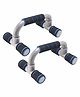 Strauss Moto Push-Up Bar, Pair | Non-Slip, Sturdy Exercise Equipment for Home or Gym Workout |Ideal for Upper Body Strength Training, Muscle Building, Push-Ups & Planks | Portable Gym Equipment,(Blue)