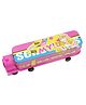 Crackles Cartoon Print Engine Shaped Metal Pencil Box (Color May Vary)
