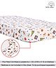 Babyhug Premium 100% Cotton Fitted Crib Sheet Sports Print Regular - White