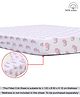 Babyhug Premium 100% Cotton Fitted Crib Sheet Seahorse Print Regular - White & Pink