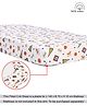 Babyhug Premium 100% Cotton Fitted Crib Sheet Sports Print Large - White| Gentle on Babies Skin| Cozy Sleeping Environment| Versatile Use| 100% Cotton| Elastic Borders| Machine Washable