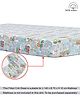 Babyhug Premium 100% Cotton Fitted Crib Sheet Transport Print Large - Blue| Gentle on Babies Skin| Cozy Sleeping Environment| Versatile Use| 100% Cotton| Elastic Borders| Machine Washable