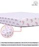 Babyhug Premium 100% Cotton Fitted Crib Sheet Seahorse Print Large - White & Pink| Gentle on Babies Skin| Cozy Sleeping Environment| Versatile Use| 100% Cotton| Elastic Borders| Machine Washable