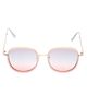 Spiky UV Protection Oval Sunglasses - White and Blue