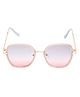 Spiky 100% UV Protection Square Sunglasses - White