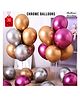 Balloon Junction Metallic Balloon Combo Pink Gold Silver - Pack of 30
