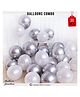 Balloon Junction Metallic Balloon Combo White Silver - Pack of 30