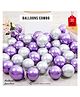 Balloon Junction Metallic Balloon Combo Purple Silver - Pack of 30