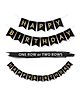 Balloon Junction Happy Birthday Banner - Black