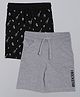 3PIN Pack of 2 Guitar Printed Shorts - Grey Black