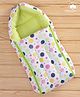 Babyhug 100% Cotton Sleeping Bag cum Carry Nest Circle Print - White