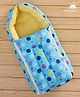 Babyhug 100% Cotton Sleeping Bag cum Carry Nest Circle Print - Blue